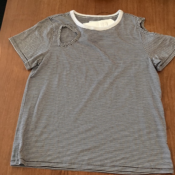 NWT CURRENT/ELLIOTT striped heart cutout tee szL - Picture 6 of 12